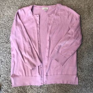 Loft lavender 3/4 sleeve sweater cardigan!